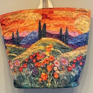 Colorful Quilted Tote Bag